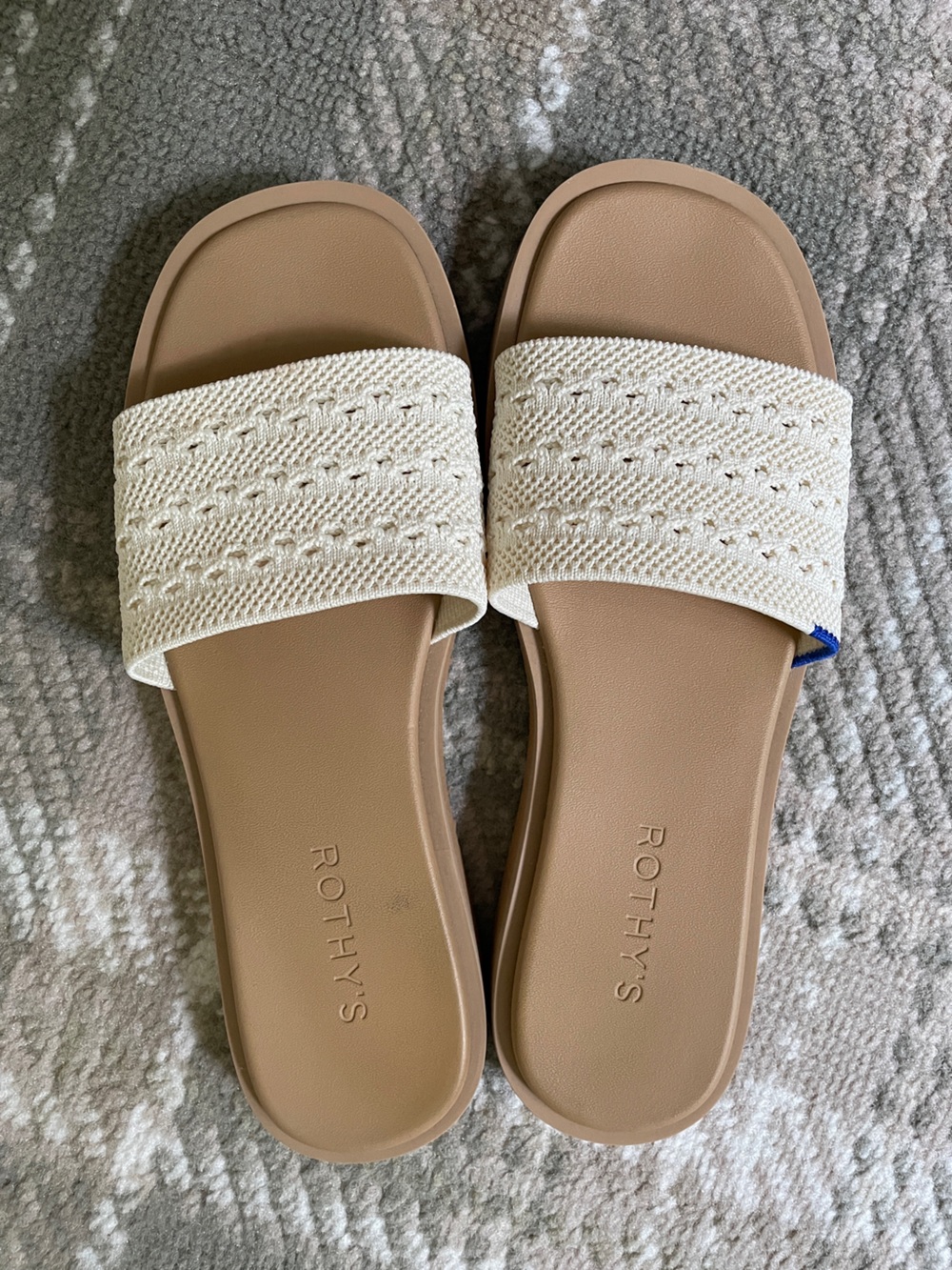 Rothy’s The Slide cream knit sandals 7.5 - Picture 4 of 7